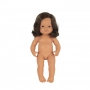 Lalka Miniland dziewczynka brunetka 38 cm